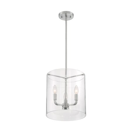 Nuvo Fixure, Pendant, 3-Lght, Incandescent, 60W, 120V, B10, Candelabra Base, Height: 12.88 60/7177